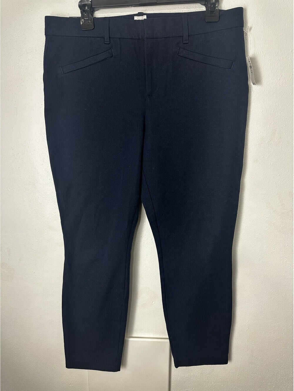 Gap Women's Navy Blue Skinny Ankle Pants Stretch Fabric Low Rise NWT Sz 12
